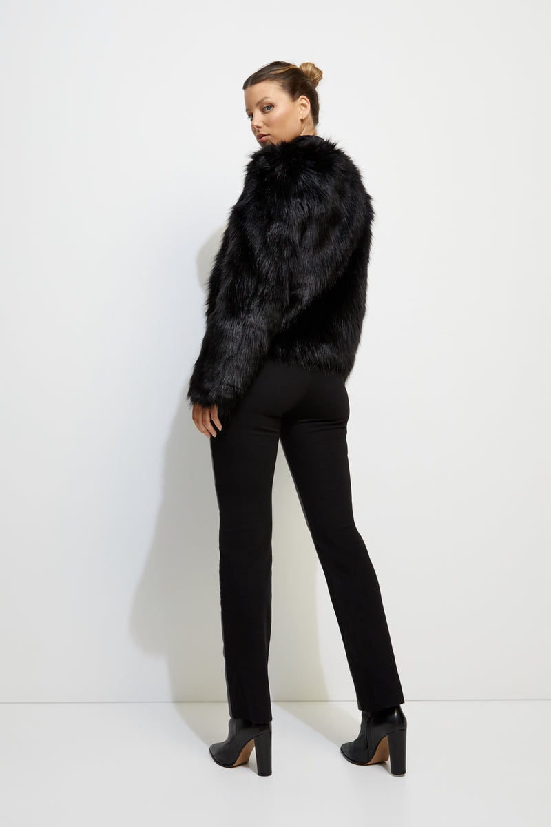 Next black fur on sale jacket