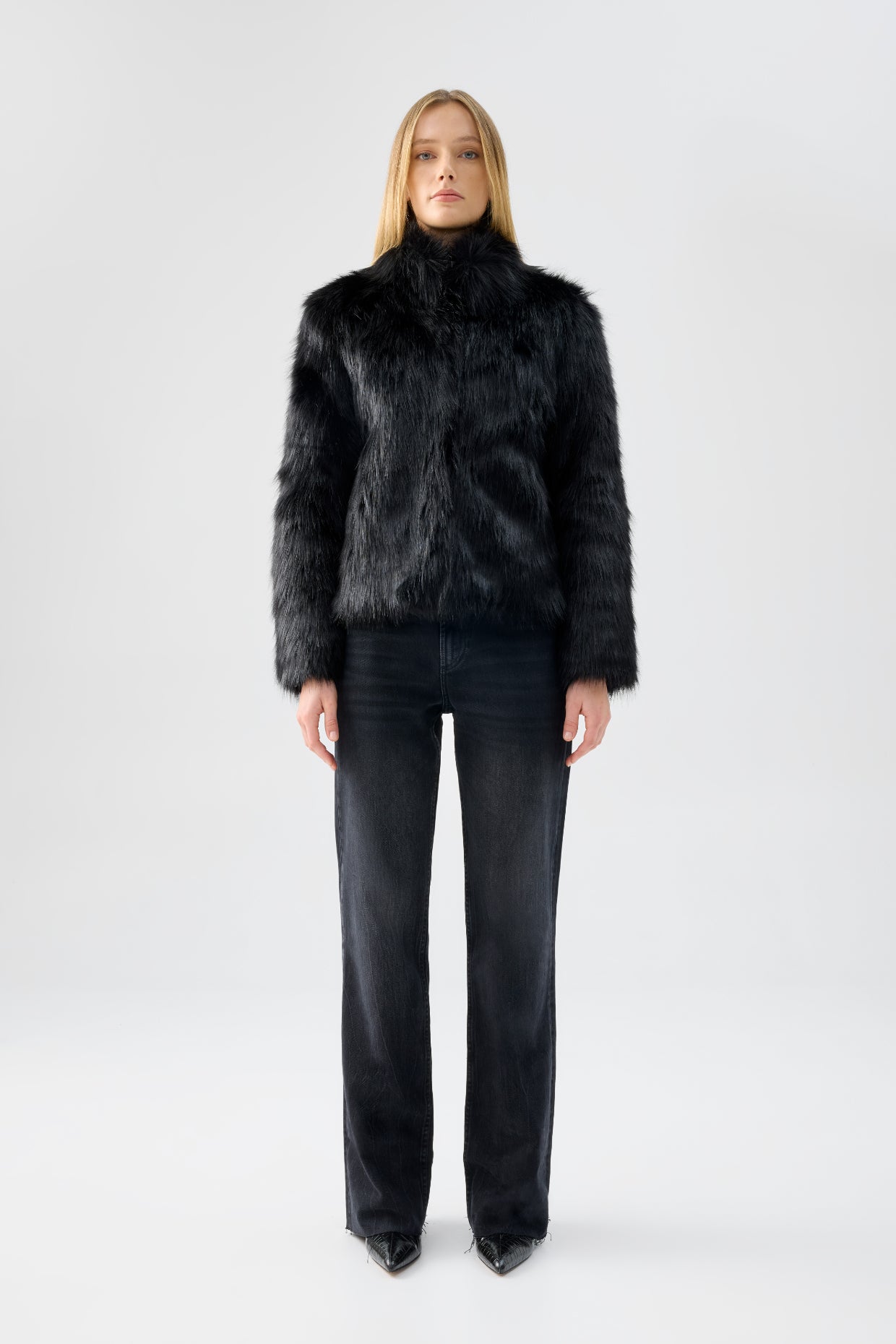 Fur Delish Jacket in Black